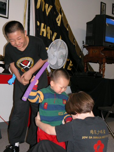 Baby shows who is the boss