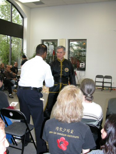 Greeting Chief of Police