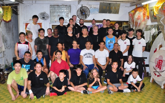 Group picture at Jow Ga school in Hong Kong